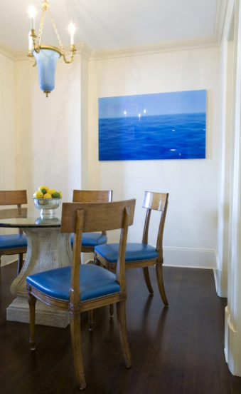 Amanda Nisbet Design Mykonos blue dining room