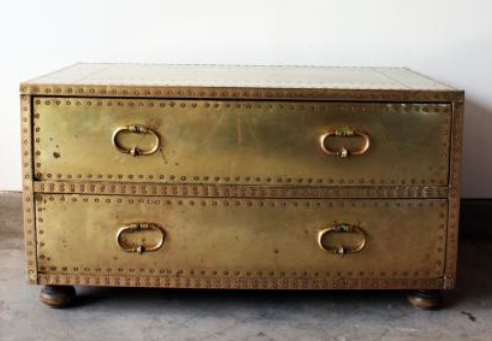 Brass trunk from furnishly